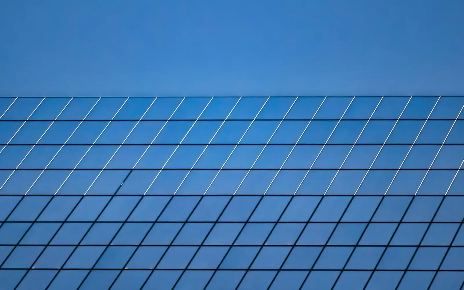Modern building glass facade